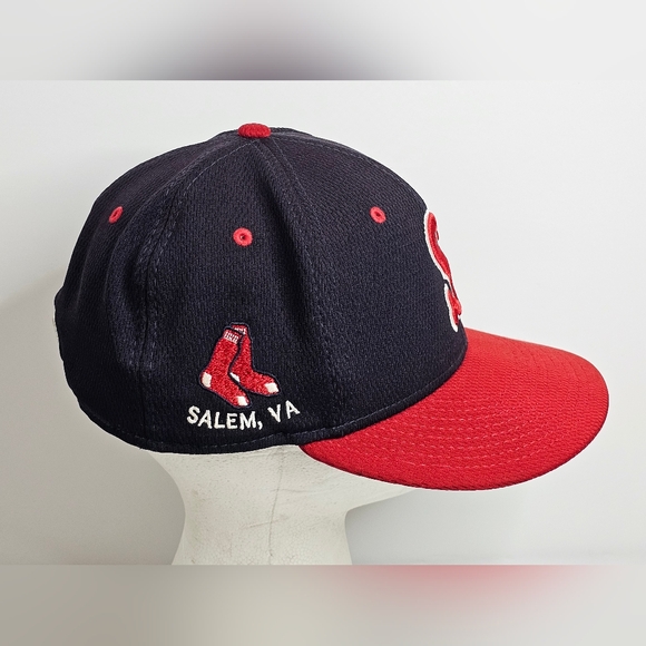 Salem Red Sox Minor League Baseball New Era 59Fifty Navy Red Fitted Sz 7 1/8 VA - Picture 2 of 10